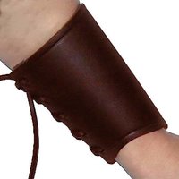 Medium Bruine Bracers van Leer