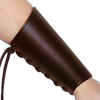 Medium Lange Bruin Bracers van Leer