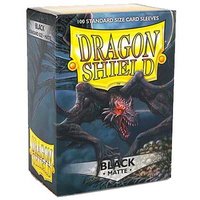 100 Card Sleeves Standaard Dragonshield Zwart Matte