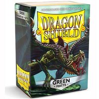 100 Card Sleeves Standaard Dragonshield Groen Matte