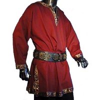 Tunika met lange Mouwen, Bordeaux Rood