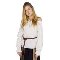 Middeleeuwse Katoenen Blouse Bettina, Wit