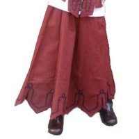 Middeleeuwen Kinder Rok met kantelen, Rood