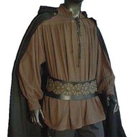 Hemd met pofmouwen Bruin