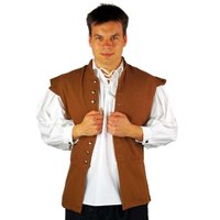Klassiek Katoenen vest Bruin