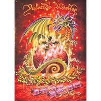 Briar Kerstkaart Flaming Dragon Pudding