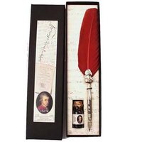 Mozart schrijfset met luxe rode veer