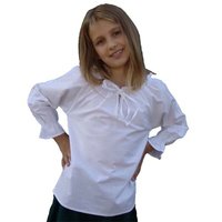 Middeleeuwse Katoenen Kinderblouse, Wit