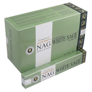 Golden Nag Champa Wierook Californian White Sage per 15 Gram